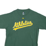 MAJESTIC Athletics Mens T-Shirt Green L