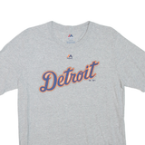 MAJESTIC Detroit Mens T-Shirt Grey USA XL