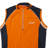 STROKE Cycling Mens Jersey Orange 1/2 Zip XL