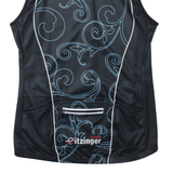 CUORE Cycling Full Zip Mens Jersey Black Sleeveless High Neck S