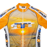 CUORE Cycling Full Zip Mens Jersey Orange High Neck XL