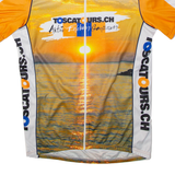 CUORE Cycling Full Zip Mens Jersey Orange High Neck XL