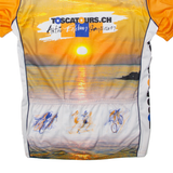 CUORE Cycling Full Zip Mens Jersey Orange High Neck XL