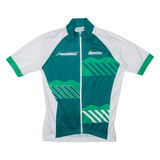 TWERENBOLD Cycling Full Zip Mens Jersey Green High Neck M