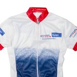 LEVECO Cycling Mens Jersey White 1/2 Zip S