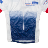 LEVECO Cycling Mens Jersey White 1/2 Zip S