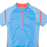 CRANE Cycling Full Zip Mens Jersey Blue High Neck S
