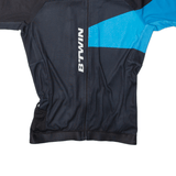 BTWIN Cycling Mens Jersey Blue High Neck S