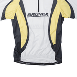 BRUNEX Cycling Shirt Mens Jersey Yellow 1/2 Zip L