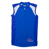 ZIENER Cycling Shirt Mens Jersey Blue Sleeveless 1/4 Zip S