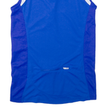 ZIENER Cycling Shirt Mens Jersey Blue Sleeveless 1/4 Zip S