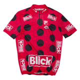 FILA Cycling Shirt Mens Jersey Red 1/4 Zip M