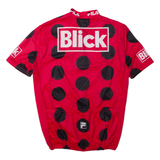 FILA Cycling Shirt Mens Jersey Red 1/4 Zip M