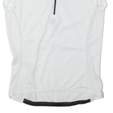 PROTECTIVE Cycling Shirt Mens Jersey White Sleeveless 1/4 Zip M