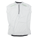 PROTECTIVE Cycling Shirt Mens Jersey White Sleeveless 1/4 Zip M