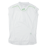 PROTECTIVE Cycling Shirt Mens Jersey White Sleeveless 1/4 Zip M