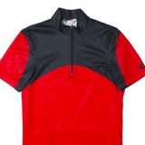 ADIDAS Cycling Shirt Mens Jersey Red 1/4 Zip M