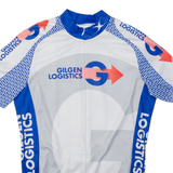 Cycling Shirt Mens Jersey White 1/2 Zip M