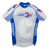 Cycling Shirt Mens Jersey White 1/2 Zip M