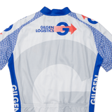 Cycling Shirt Mens Jersey White 1/2 Zip M