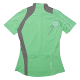 Cycling Shirt Womens Jersey Green 1/4 Zip S