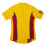 Cycling Shirt Mens Jersey Yellow 1/2 Zip S