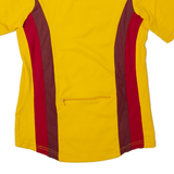 Cycling Shirt Mens Jersey Yellow 1/2 Zip S