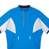 ION Cycling Shirt Mens Jersey Blue 1/4 Zip L
