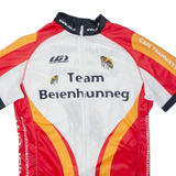 Cycling Shirt Full Zip Mens Jersey Red High Neck L