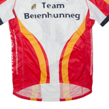 Cycling Shirt Full Zip Mens Jersey Red High Neck L