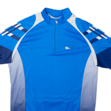 Cycling Shirt Mens Jersey Blue 1/4 Zip M