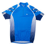 Cycling Shirt Mens Jersey Blue 1/4 Zip M