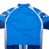 Cycling Shirt Mens Jersey Blue 1/4 Zip M