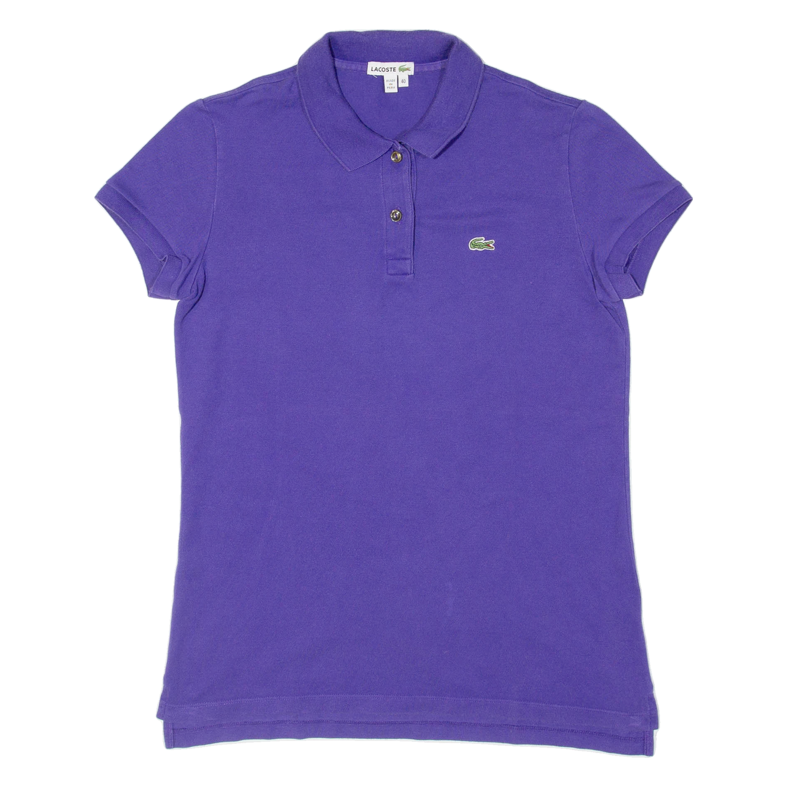 LACOSTE Womens Polo Shirt Purple XS