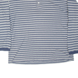 JACK MORGAN Mens Polo Shirt Blue Striped Long Sleeve XL