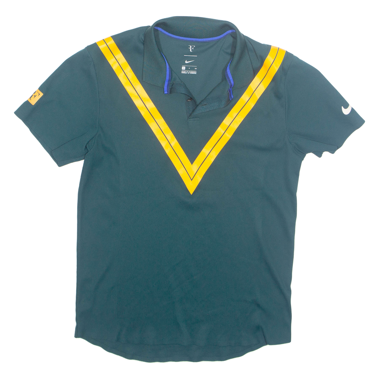 NIKE Roger Federer Tennis Mens Polo Shirt Green S – Cerqular