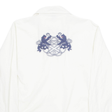 Oversized Mens Polo Shirt White Long Sleeve S