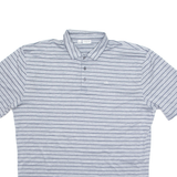 CALVIN KLEIN GOLF Mens Polo Shirt Grey Striped 2XL