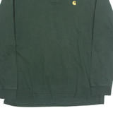 CARHARTT Mens Polo Shirt Green Long Sleeve L