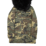 Mens Military Jacket Green Hooded Camouflage S