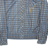 Womens Blazer Jacket Blue Geometric L