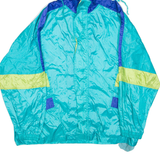 Mens Rain Jacket Blue Hooded L