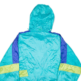 Mens Rain Jacket Blue Hooded L