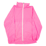 Womens Windbreaker Jacket Pink Nylon L