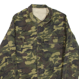 Mens Military Jacket Green Camouflage XS