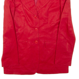 KENZO Womens Blazer Jacket Red Linen M