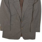 Mens Blazer Jacket Grey Wool Spotted L