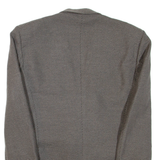 Mens Blazer Jacket Grey Wool Spotted L