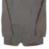 Mens Blazer Jacket Grey Wool Spotted L