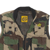 Cropped Utility Womens Military Gilet Green Camouflage L